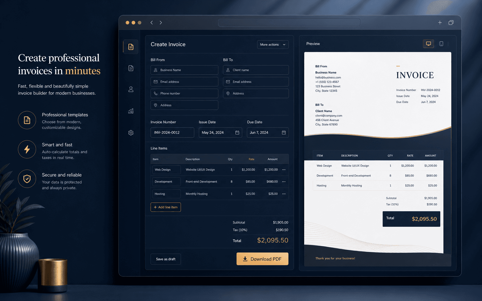 HexaLogic Invoice